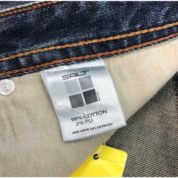 SALT Mercer Street Distressed Zip Bootcut Jeans Y2K 29x33 Long NWT New - Picture 8 of 8